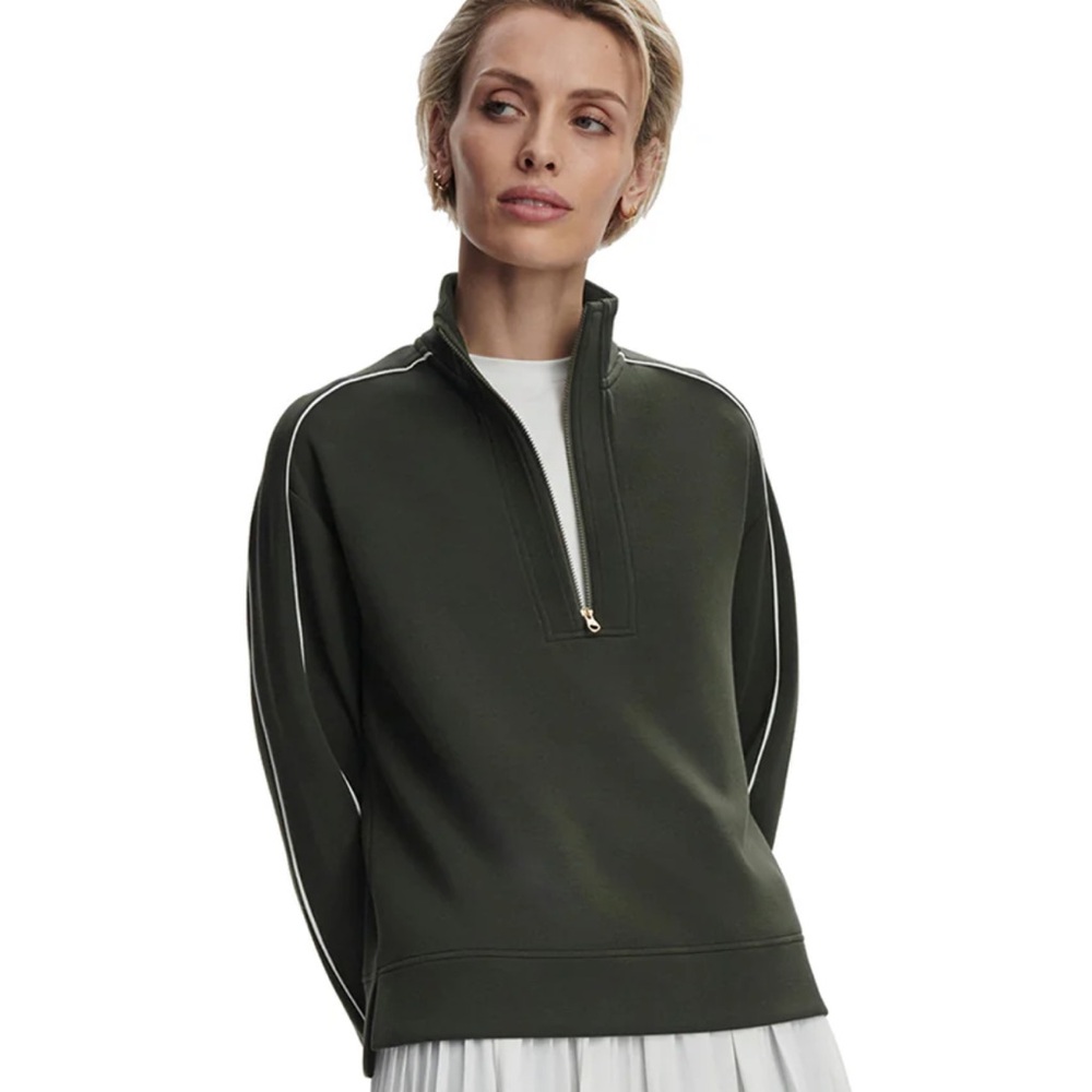 Men's Olive Green Half-Zip Sweater